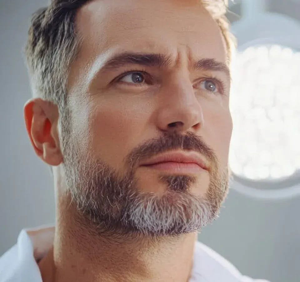 Man considering hormone optimization journey