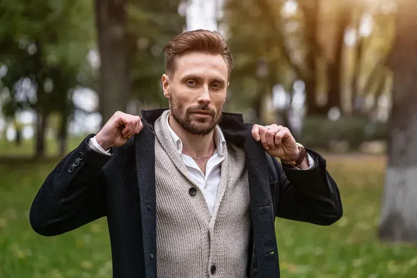 Man enjoying renewed confidence outdoors