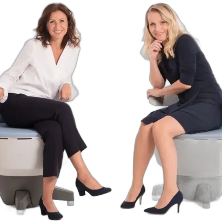 Clients seated on Emsella chairs