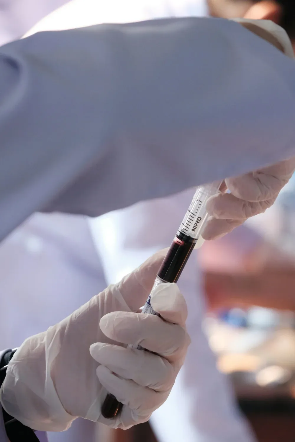 Patient having blood drawn for lab testing — Ideal Medical, Aventura