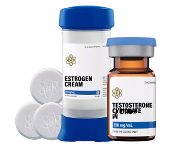 Estrogen Cream and Testosterone vials